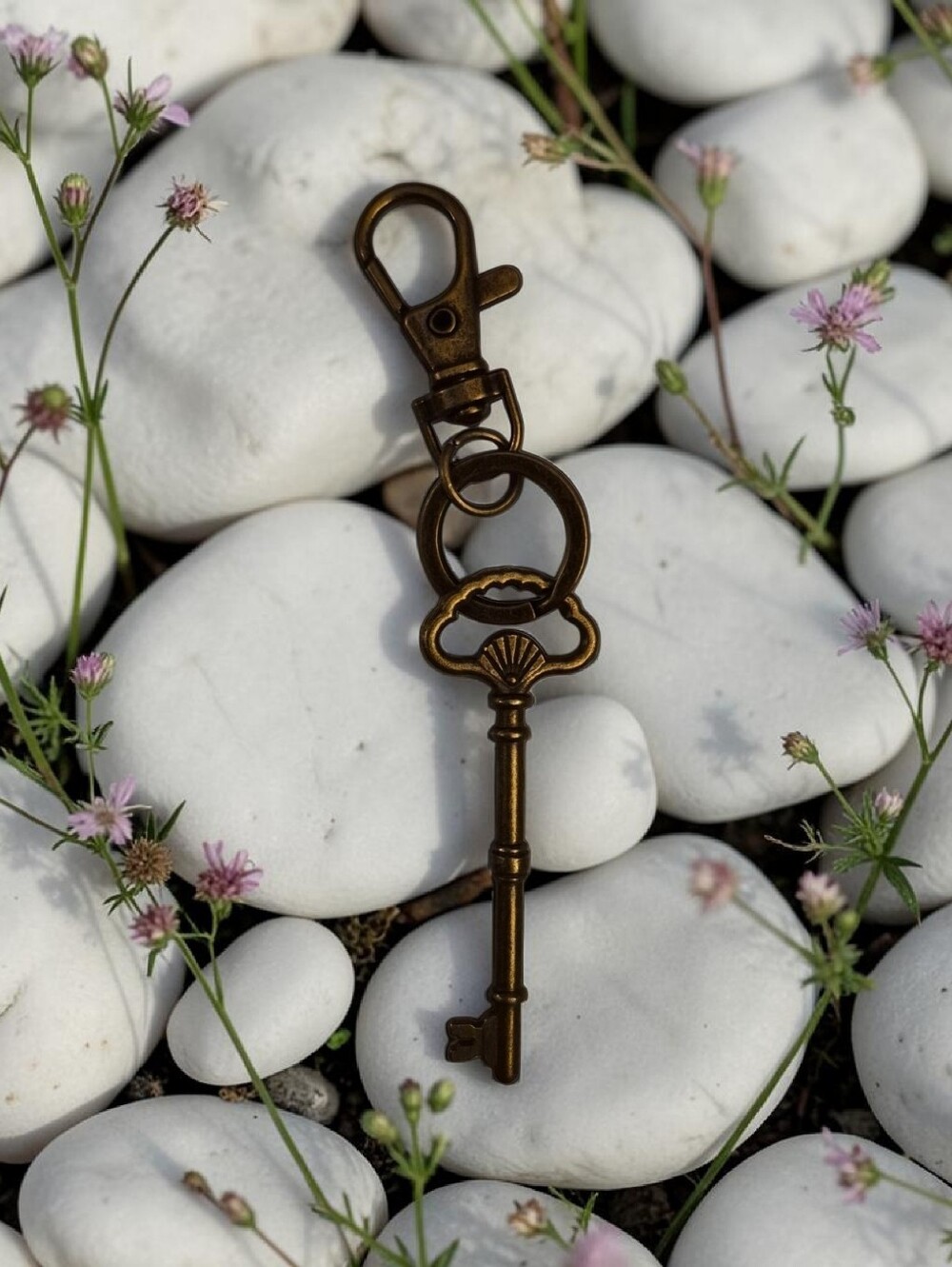 Handcrafted Antique Key Bag Charm Keychain